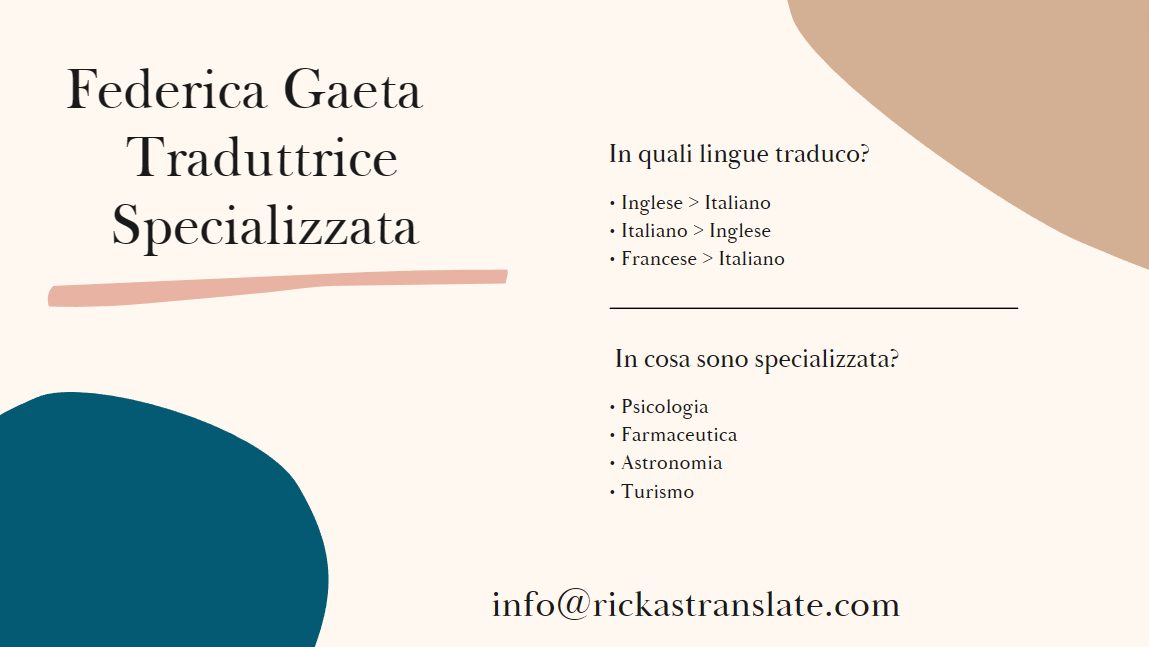 Federica Gaeta: Traduttrice specializzata | Ricka'sTranslate